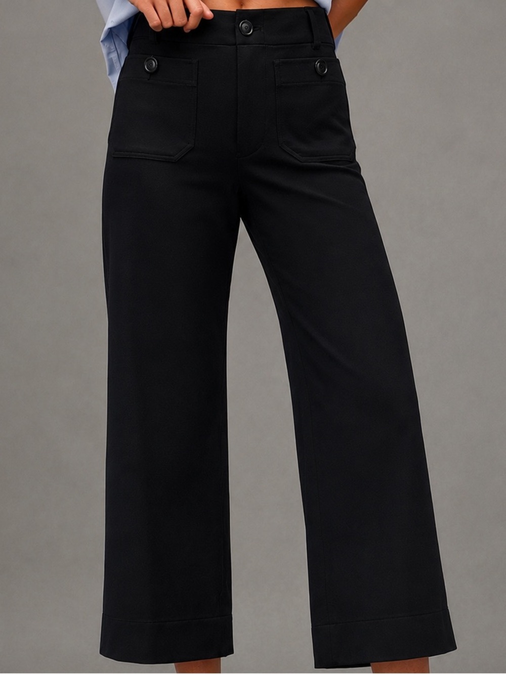 NWT Anthropologie Maeve The Colette Cropped Wide-Leg Pants Knit Edition, 31